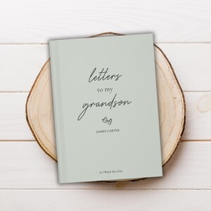 Diario de cartas personalizadas para mi nieto, regalos personalizados de abuelos a nietos, regalo sentimental para nietos de la abuela y el abuelo.
