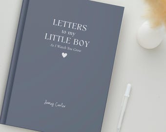 Letters To My Little Boy Notebook, Custom Name Dear Son As I Watch You Grow Keepsake Journal Baby Shower Gift Personalized New Mom Dad Gifts