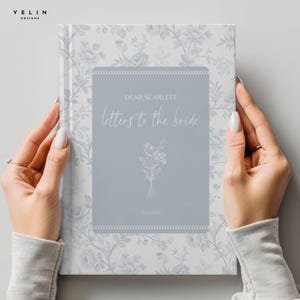 Personalized Letters To The Bride Book With Birth Flower, Bridal Shower Gift, Memory Keepsake Wedding Gift, Bridal Shower Party Guest Book