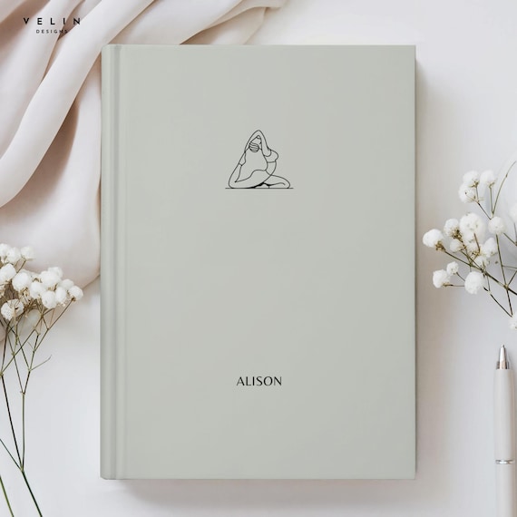 Personalized Yoga Journal, New Yoga Instructor Gift, Custom Gifts for Yoga Lover, Wellness Notebook, Future Yoga Teacher Gift, Yoga Notebook