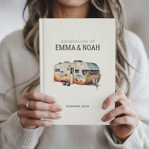 Personalized RV Travel Journal, Road Trip Planner, Retirement Gift, Camping Adventure Book for Couples, RV Accessory, Gifts for Mom & Dad