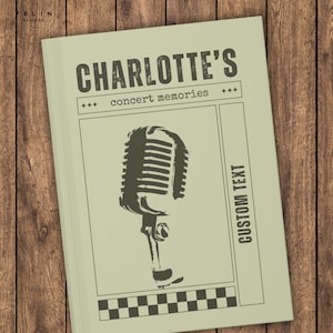 Personalized Concert Memories Notebook, Custom Name Journal for Music Lovers, Unique Christmas Gift, Concert Record Keepsake, Music Gifts