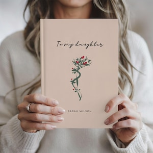 Personalized Letters To My Daughter Journal, Custom Name Dear Daughter Keepsake Notebook from Parents, Baby Shower Gift, New Mommy Gifts