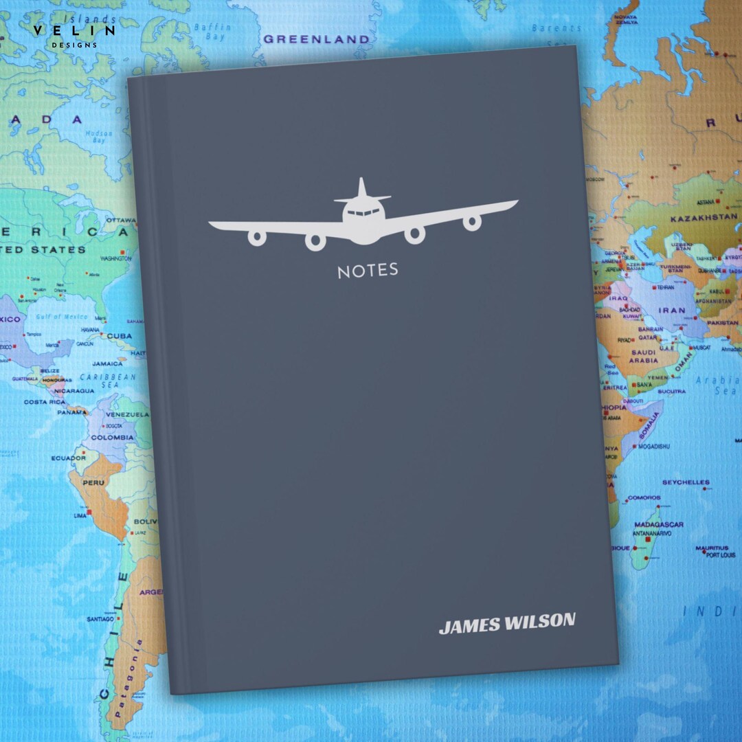 Personalized Pilot Journal, Custom Name Flight School Notebook ...