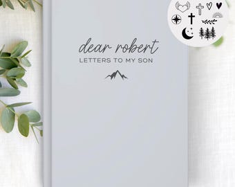 Letters To My Son Journal, Personalized Dear Son Keepsake Notebook, Boy Baby Shower Gift, Memory Keepsake Book, Custom Son Birthday Gift