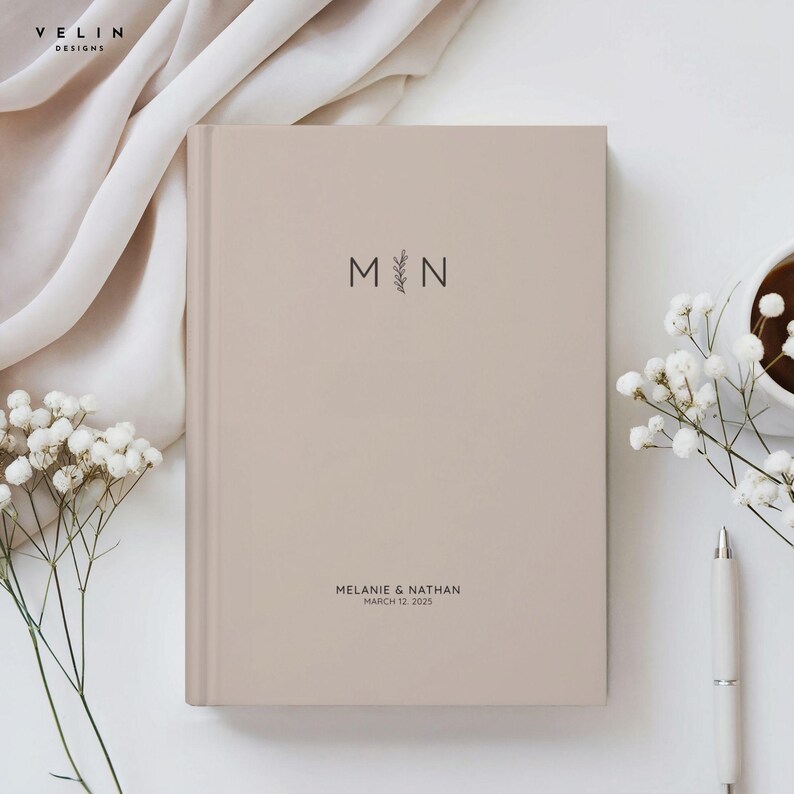 Personalized Engagement Journal for Couple, Wedding Notebook, Custom Bride and Groom Memory Keepsake, Engaged Couples Gift, Bridal Present image 3
