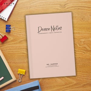 Personalized Choreography Journal, Custom Dance Teacher Gift, Dance Notes Notebook, Dancer Gifts, Dance Team Competition, Dance Recital Book
