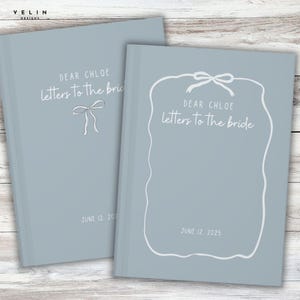 Personalized Something Blue Letters To The Bride Book, Bride To Be Wedding Planner, Bride Scrapbook Journal, Bridal Shower Keepsake Gift
