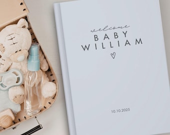 Personalized Baby Shower Guest Book, Sign In Book, Advice for Parents, Custom Wishes for Baby Keepsake, Custom Gender Reveal Sign In Book