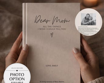 Mom Grief Journal Personalized Letters To My Mom, Loss of Mother Grief Notebook, Mom Memorial Gift, Mom Remembrance, Sympathy Gifts