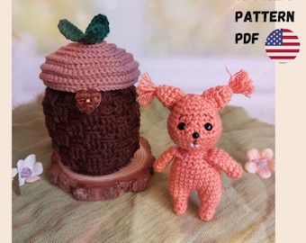 ヘーゼル ナッツと幸せなリスのかぎ針編みパターン - Etsy 日本