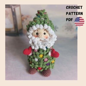 Weihnachtsbaum Weihnachtsmann Häkelanleitung Amigurumi Santa PDF Anleitung In englischer Sprache