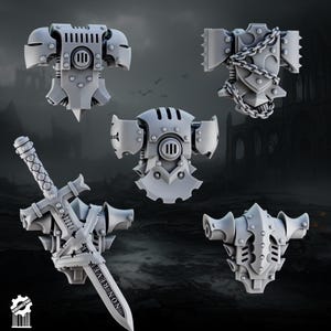 Grimdark Backpack Upgrade Kit – Grimdark Resin Bits for Custom Armies - Wargames Print