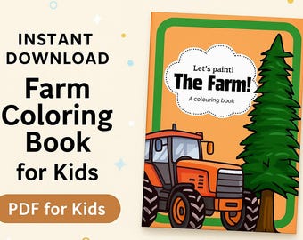 Farm Coloring Book for Kids – Printable PDF Activity