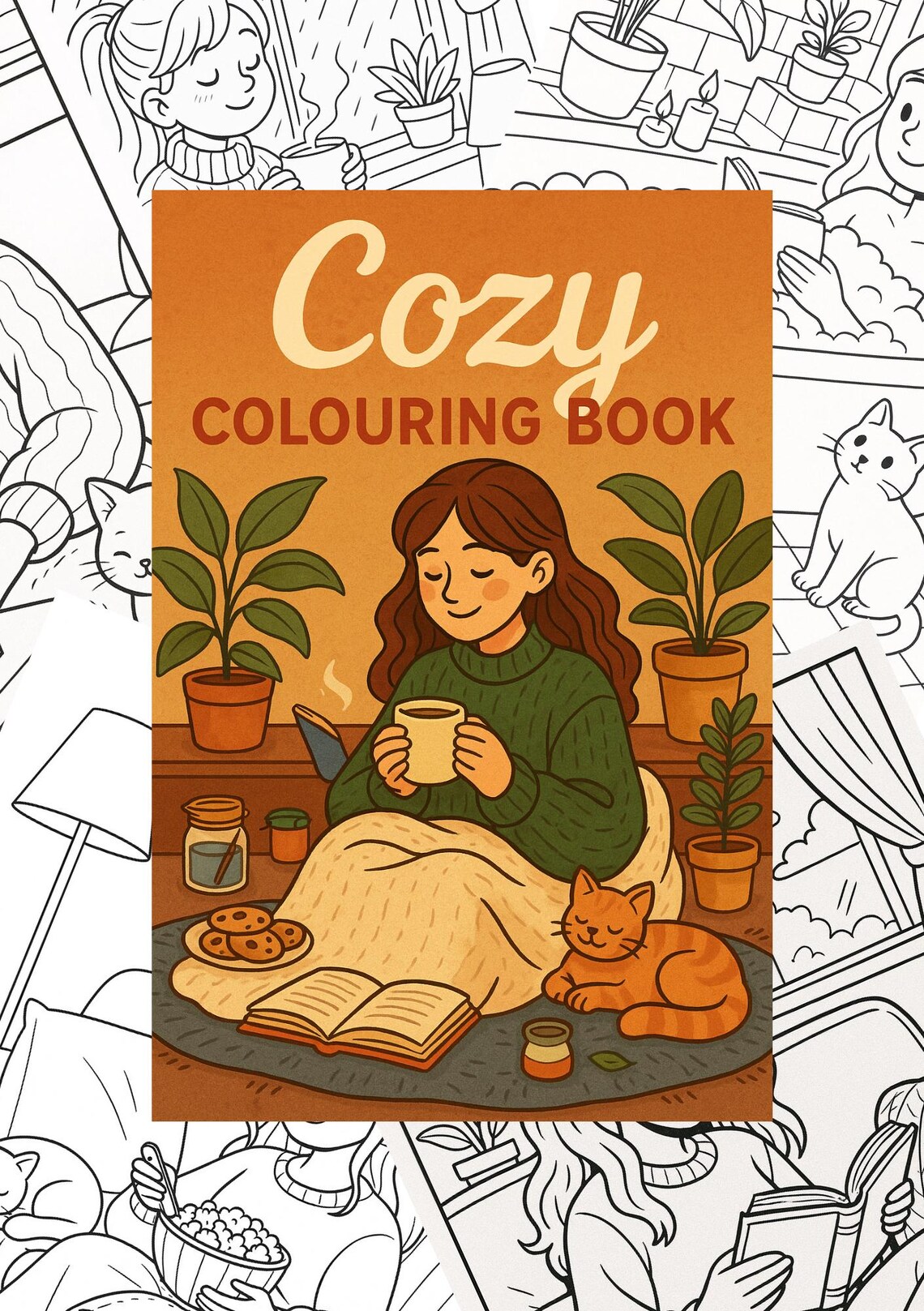 Cozy Coloring Book for Adults – Printable Relaxing Activity – Hygge ...