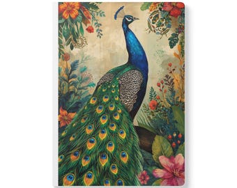 Pamiętnik w miękkiej oprawie Peacock Art, notatnik, pamiętnik, dziennik do pisania, szkicownik, prezent papierniczy