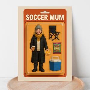 Fußball Mama Actionfigur Grußkarte