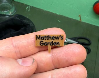 Custom Terrarium Sign, Tiny Miniature Garden Decor, Fairy Garden Accessories, Waterproof Sign