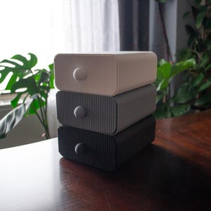 3D Printed Desk Organizer – Fluted Modular Storage Caddy, Minimalist Workspace Decor