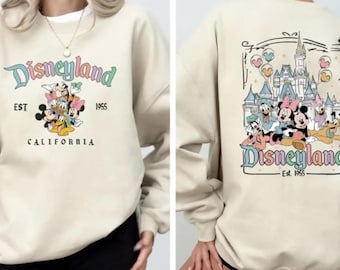Disneyland Est. 1955 Sweatshirt, Disneyland Sweatshirt, Disneyland California Sweatshirt, Mickey And Friends Sweatshirt, Disney Trip Sweater