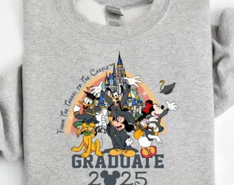 Graduate Mickey And Co Sweatshirt, Mickey And Friends Graduate Sweatshirt, Graduate Mickey Sweater, Disney Grad Trip Sweater, Graduate Gift
