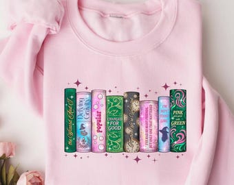 Wicked Changed For Good Book Sweatshirt, Defy Gravity Broomstick Magic Wand Crewneck, Fun Popular Literary T-Shirt for Musical Fan