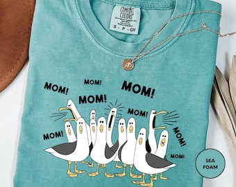 Funny Seagull Mom Shirt, Mine Mine Mine Tee, Beach Mom Shirt, Coastal Vacation Shirt, Mothers Day Gift Tee