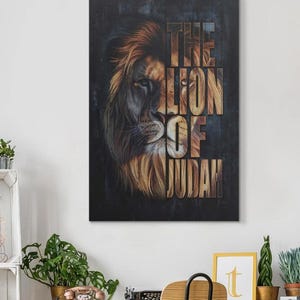 Christian wall art The Lion of Judah picture wall art canvas print