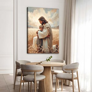 Loved By Jesus, Christian Art, Jesus and Boy, Jesus Portrait, LDS Art, Bible Art, Jesus Painting, Jesus with Children, Jesus and Kids Art