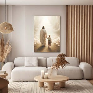 Heaven Bound, Christian Painting, Jesus with Boy, Jesus Painting, Christian Home Decor, Bible Art, Jesus with Children, Jesus Art