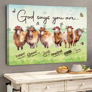 God Says You Are Chosen - Lovely Lamb Canvas