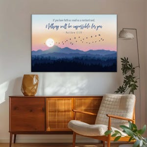 Matthew 17:20 If You Have Faith As Small As A Mustard Seed Wall Art Canvas