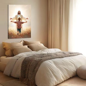Heartfelt Joy, Christian Painting, Jesus with Boy, Picture of Christ, LDS Painting, Bible Art, Christian Art for Kids, Jesus with Children