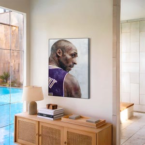 Kobe Bryant Canvas Print – Basketball Legend Wall Art – Inspirational Sports Artwork – Lakers Fan Gift – Iconic Player Poster