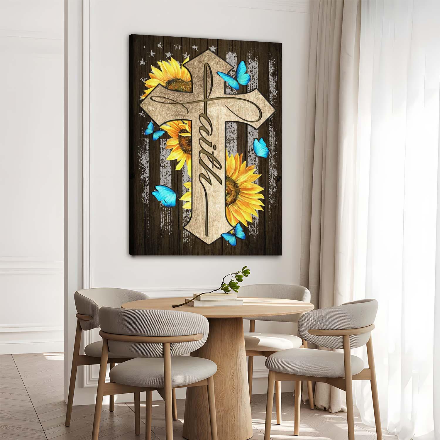 Winners Faith Cross Canvas Print