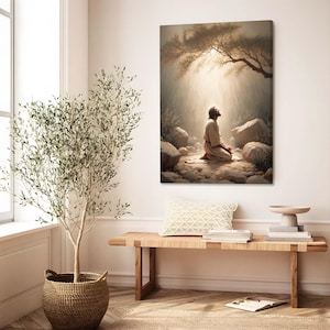 Garden of Gethsemane, Picture of Jesus Praying, Jesus Painting, Christian Art, Bible Art, Jesus Print, Christian Art, Jesus Poster