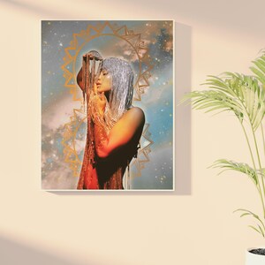 Quantum Femme | Ethereal Digital Art Download | Divine Feminine Cosmic Wall Decor