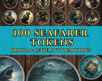 NPC Tokens: Pirates & Seafarers for DnD and TTRPGs (VTT and Print)