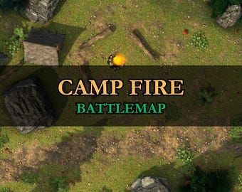 DnD Maps: Forest Campfire | Battlemap for VTT & Print
