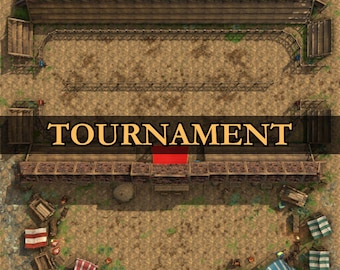 Tournament Battlemap – 40x40 Medieval Arena & Jousting Grounds