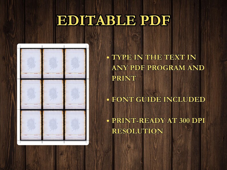 Dnd Spell Card Form.pdf Fillable Spell Cards Dnd - PDF Templates (all Classes) - Etsy
