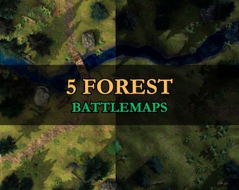 Forest Encounters Map Pack – 5 Battlemaps for DnD & TTRPGs (Digital Download)