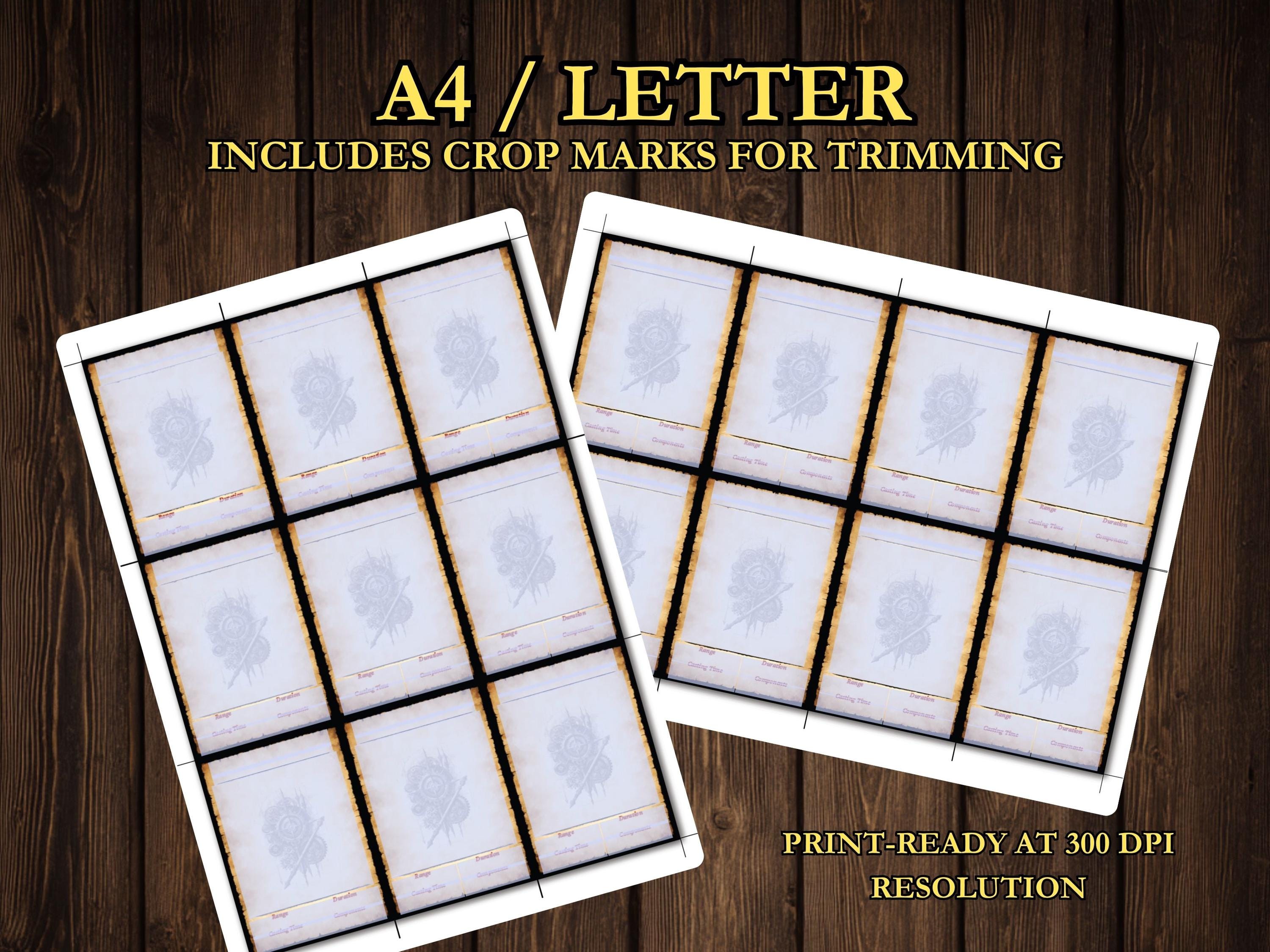 Fillable Dnd Spell Cards: All Classes, PDF Templates (digital Download ...