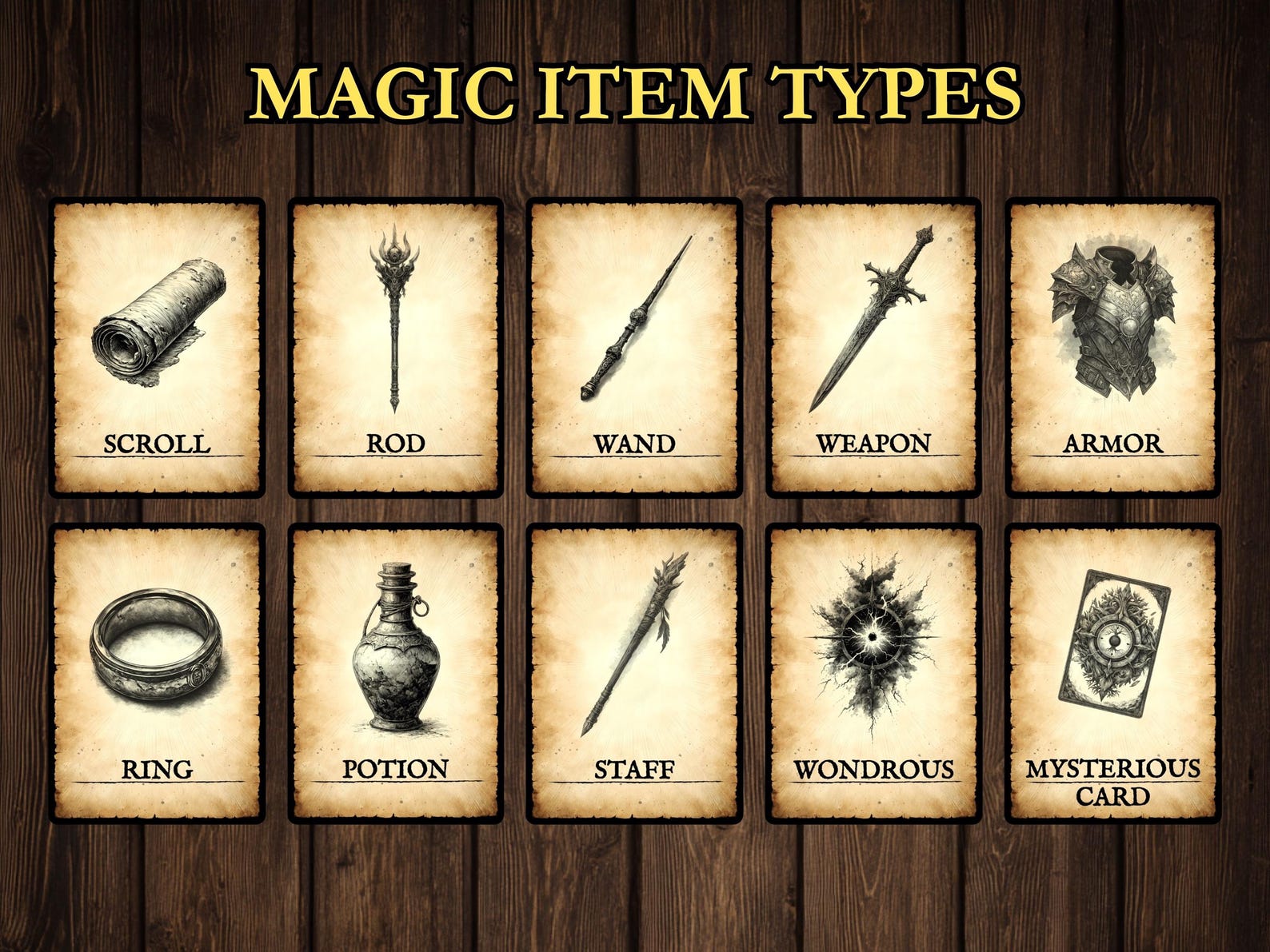 Dnd Magic Item Cards 2024 - 5.5e Printable PDF - Etsy