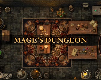 Mage's Dungeon: 40x30 Battlemap for DnD and TTRPGs