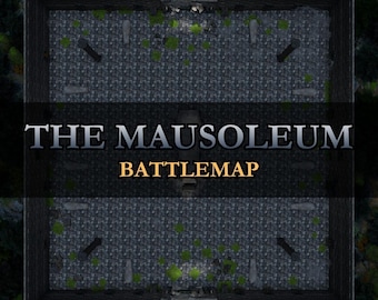 Mausoleum Battlemap - For DnD & TTRPGs (Crypt, Basilica, Tomb, Burial Chamber)