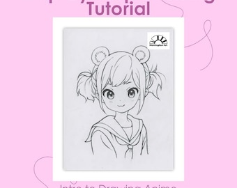 Einführung in das Zeichnen von Anime-kurs für Anfänger | Einfache Schritt-für-Schritt druckbare & digitale PDF + kostenlose digitale Kunst-Tools Zugriff