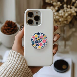 Blumen Handy Griff - Blumen Pop Sockel, niedlicher Telefonständer, Blumenliebhaber Geschenk, Frühlings Telefon Accessoire, Geschenkidee