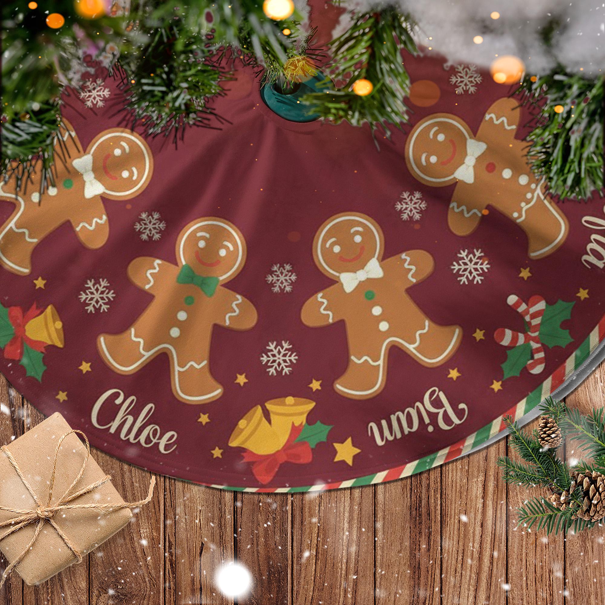 Melody Jane 1:12 Scale Dollhouse Christmas Tree Skirt - Green Candy Cane Miniature Accessory - View #2