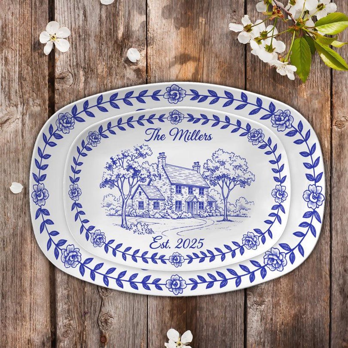 Custom Chinoiserie Wedding Venue Platter